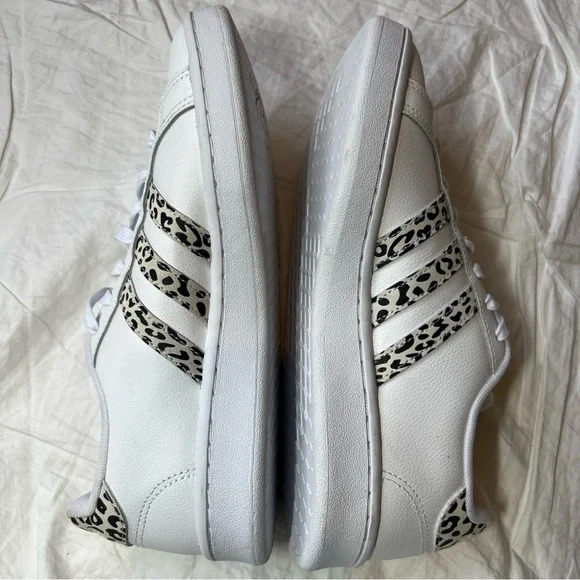 Adidas Womens Grand Court Womens Sneakers White Black Cheetah Size 8 NEW - Picture 11 of 16